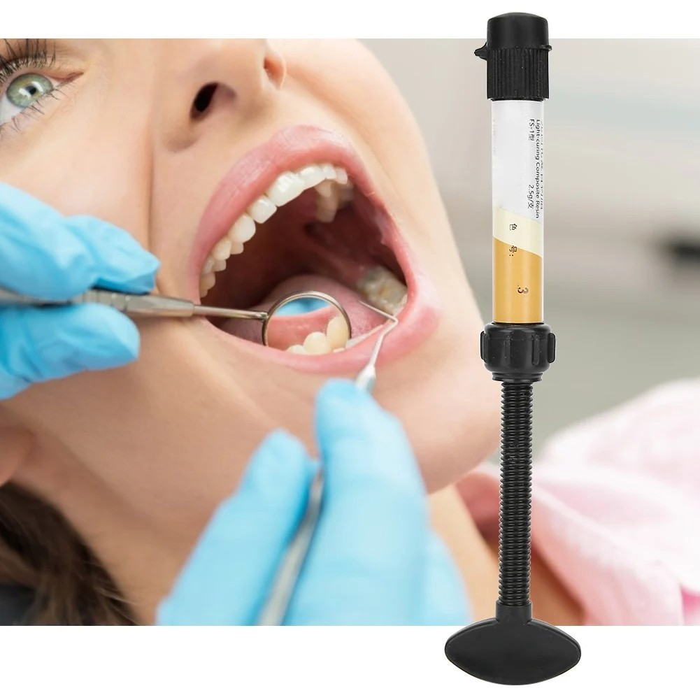 Dental Cement 1 Syringe A2 Natural Shade Teeth resin Filling Materials Dentistr