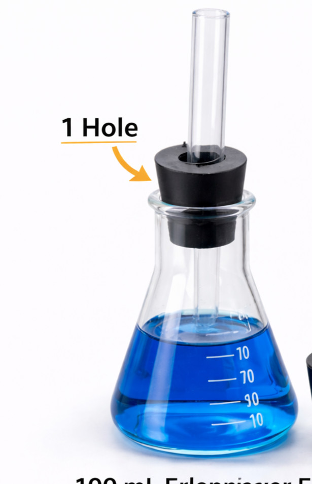 #5 Solid Rubber Stoppers Laboratory Stoppers 1 Hole Fits 29/32″ to 1 1/16″ ID