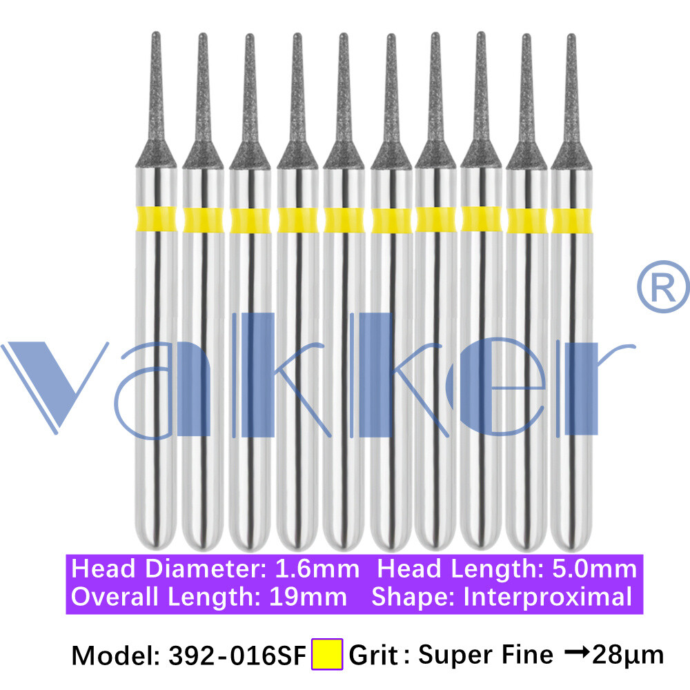 10pc Diamond Burs Shape Inter Proximal Gross Reduction Super Fine Medium Coarse
