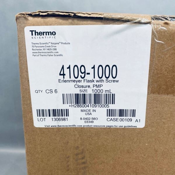Thermo Scientific Flask with Screw Top 1000 ml PMP Total of 6 Flasks