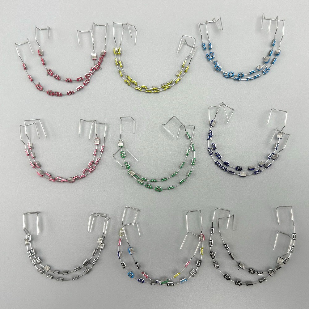 Colorful Temporary Tooth Decoration Dental Decorations with Metal Wires Ligature