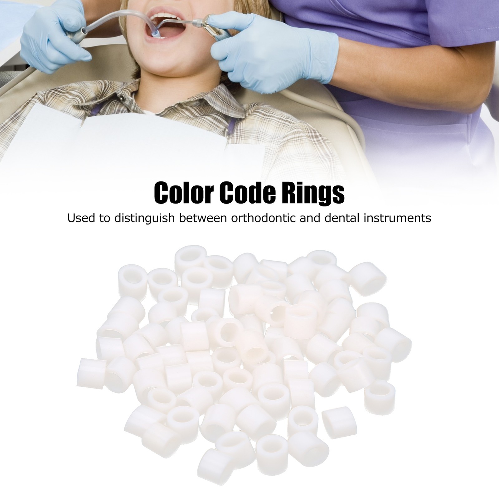 100pcs Dental Code Rings – Practical Silicone Coding Solution Easy To Use