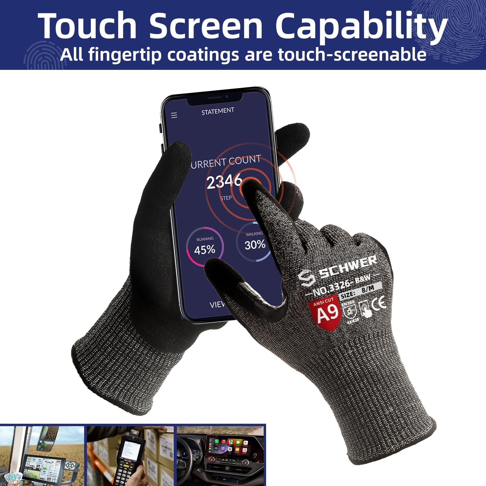 Schwer Proguard Highest Level Cut Resistant Work Gloves Pr3326 For Extreme