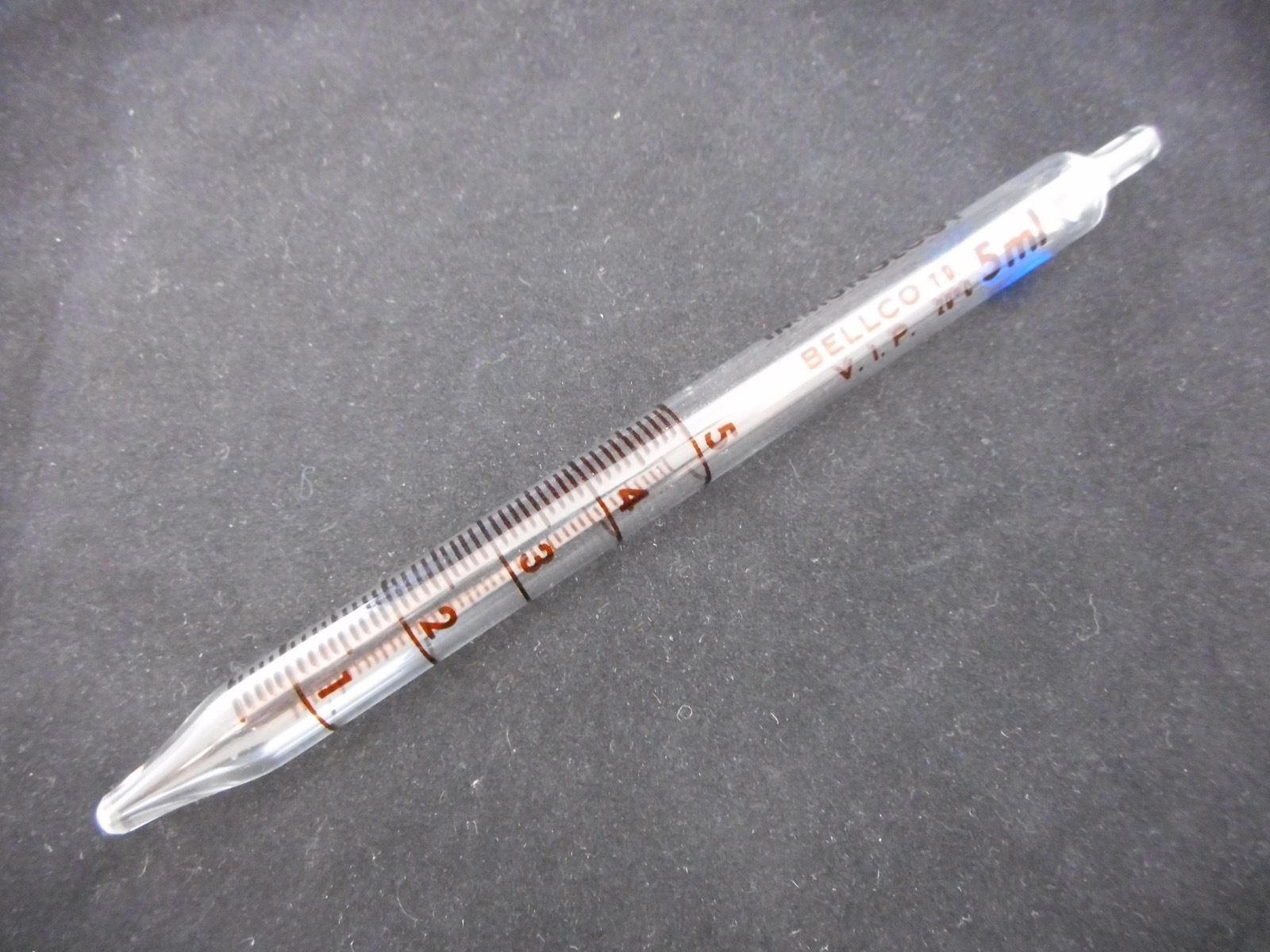 BELLCO Glass Shortie Immunology VIP TD 20ºC 5mL Graduated Serological Pipet