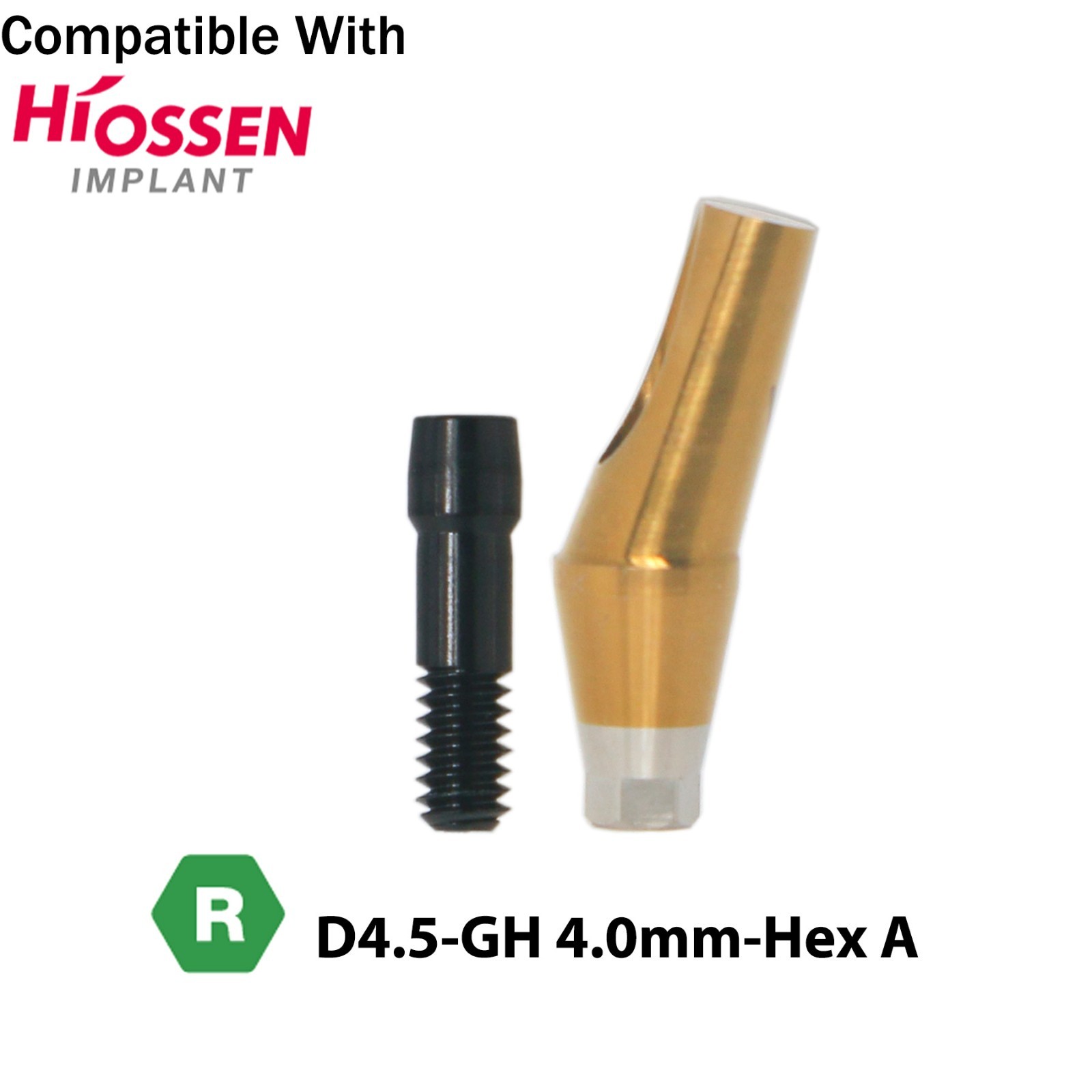 17° Angled Anatomic Abutment Regular Fits Hiossen Osstem Ø4.5mm GH 2.0/4.0mm