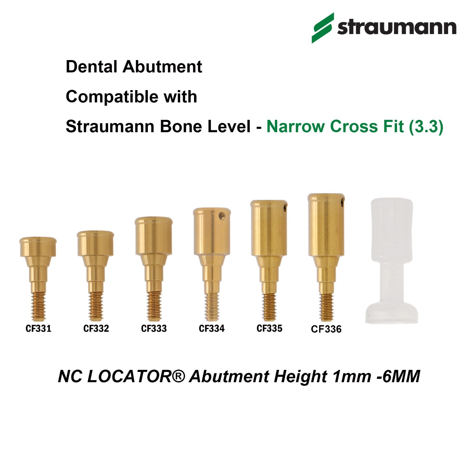 Overdenture LOCATOR Straumann NC Abutments 1-6mm GH For ITI Straumann BL/BLT