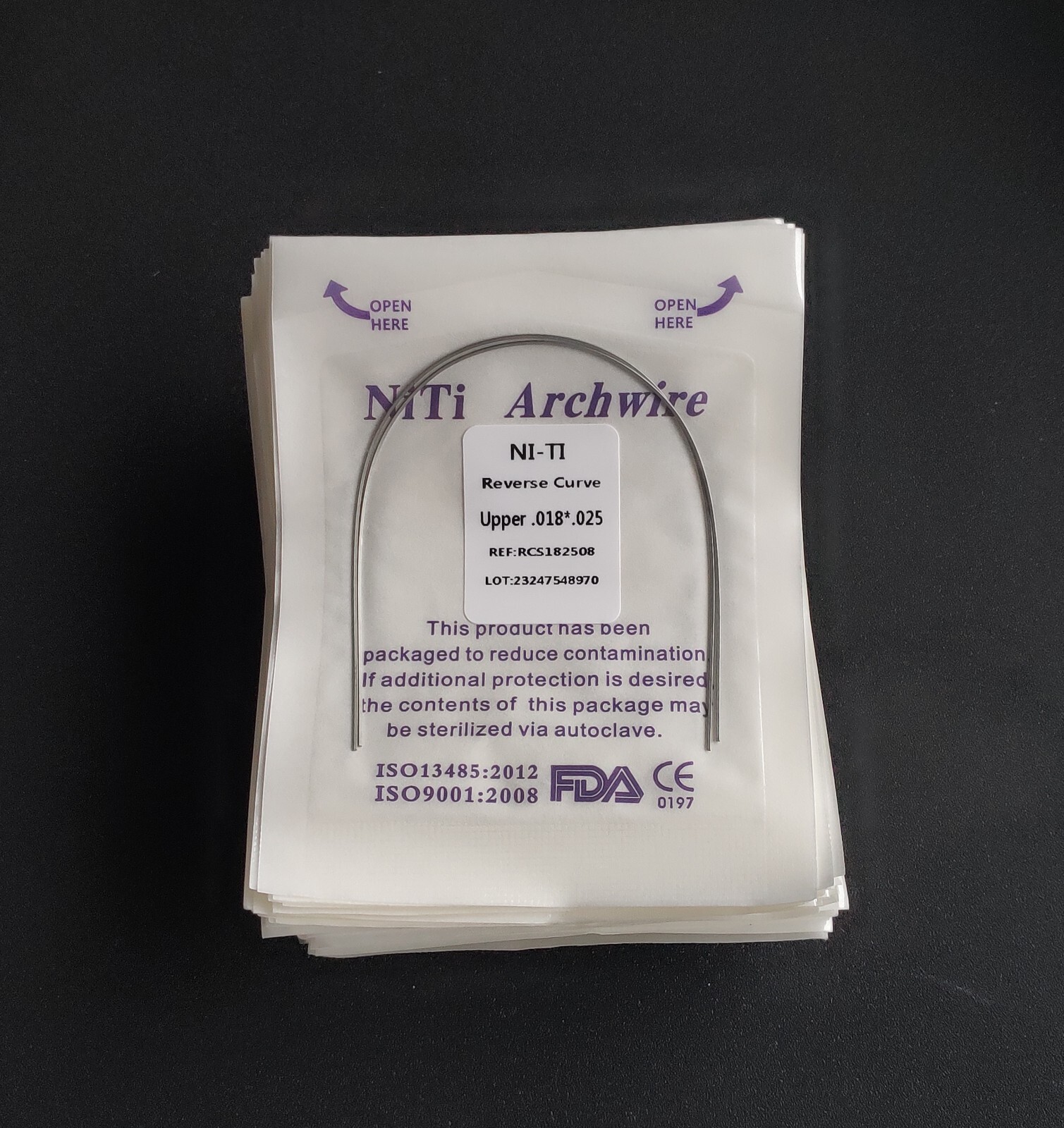 20Pack Dental Orthodontic Super Elastic Reverse Curve NITI Arch Wire Rectangular