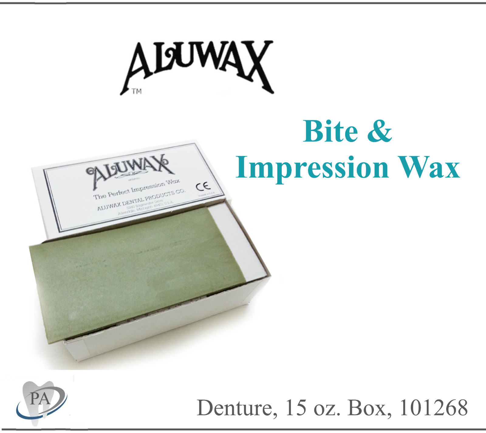 Dental Aluwax Denture, Bite Wax Impression, Bite & Impression Wax, 15Oz/Bx