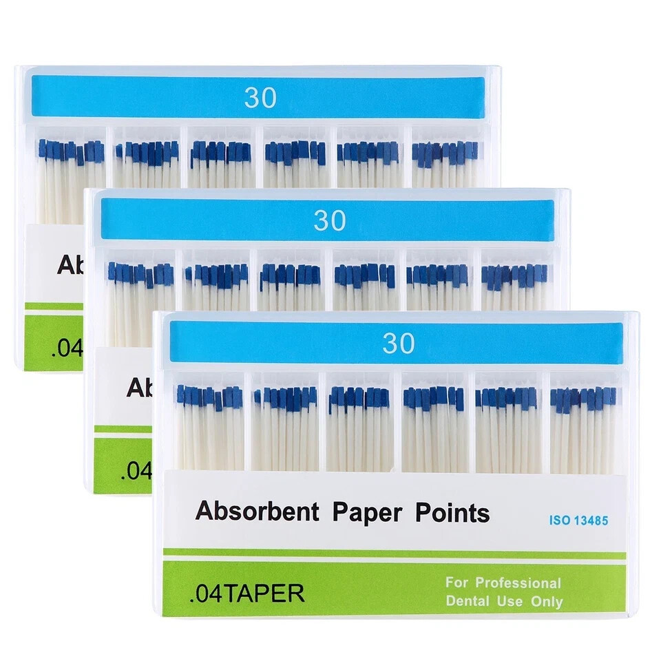 5Packs Dental Absorbent Paper Points 30# Taper .04 Root Canal Cleaning Tips