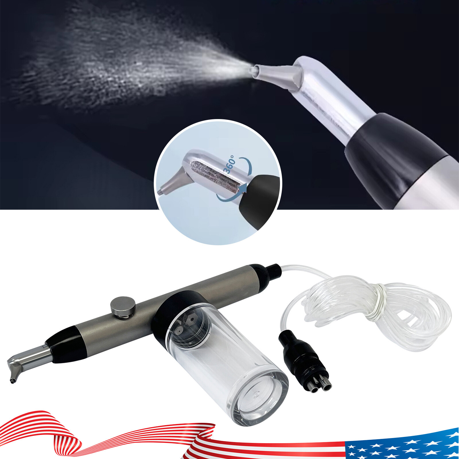 Dental Alumina Air Abrasion Polisher Microetcher Sandblasting 4Holes sk