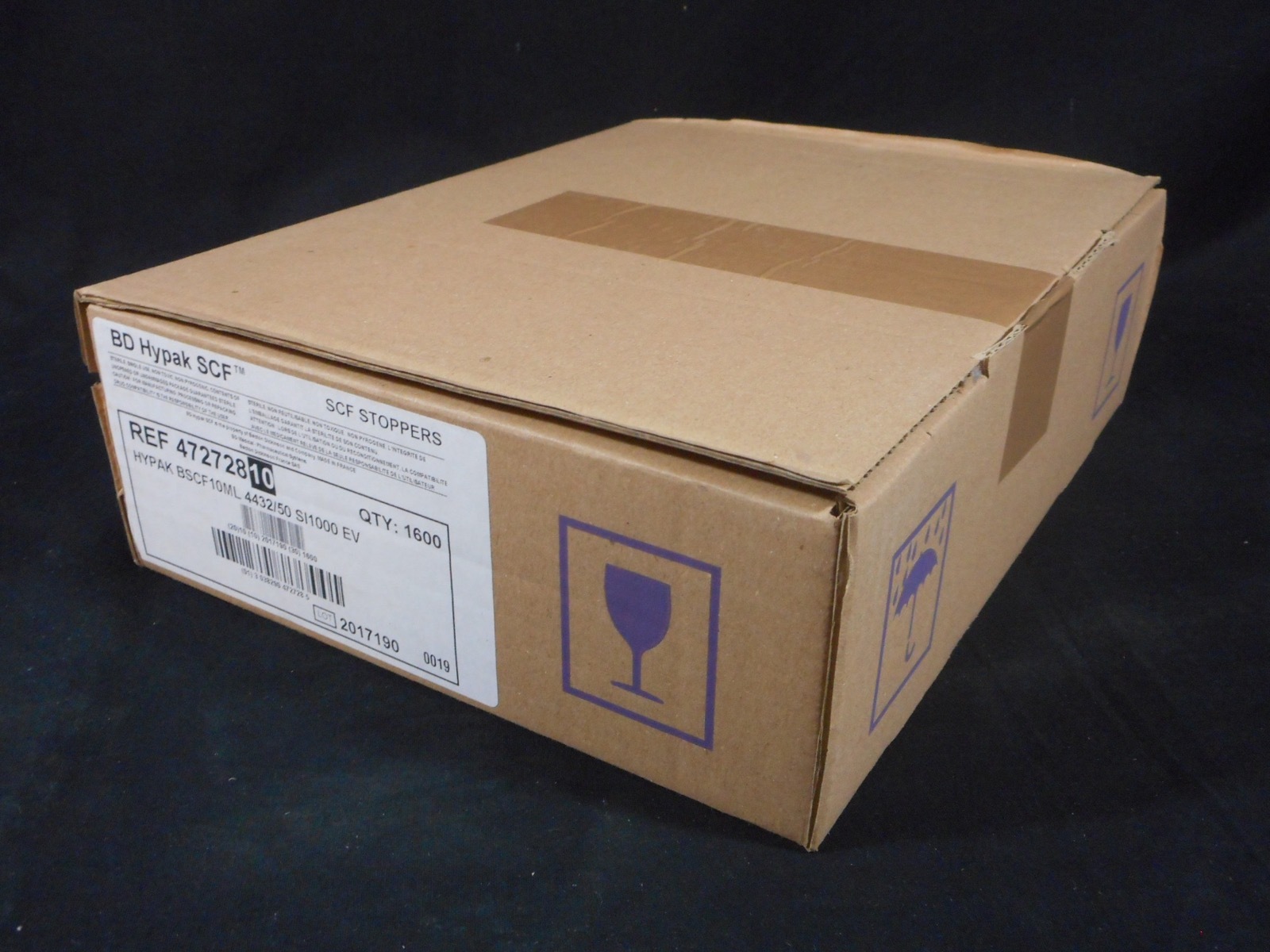BD Hypak SCF 10mL 4432/50 SI1000 EV Sterile Stoppers 47272810 (Qty 1600)