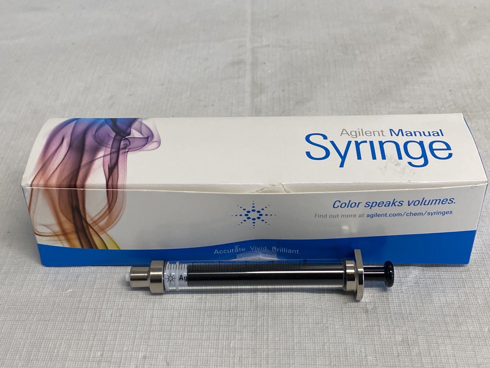 AGILENT Chromatography 5mL Glass Syringe w/ PTFE Tip Plunger Luer Lock 5190-1539