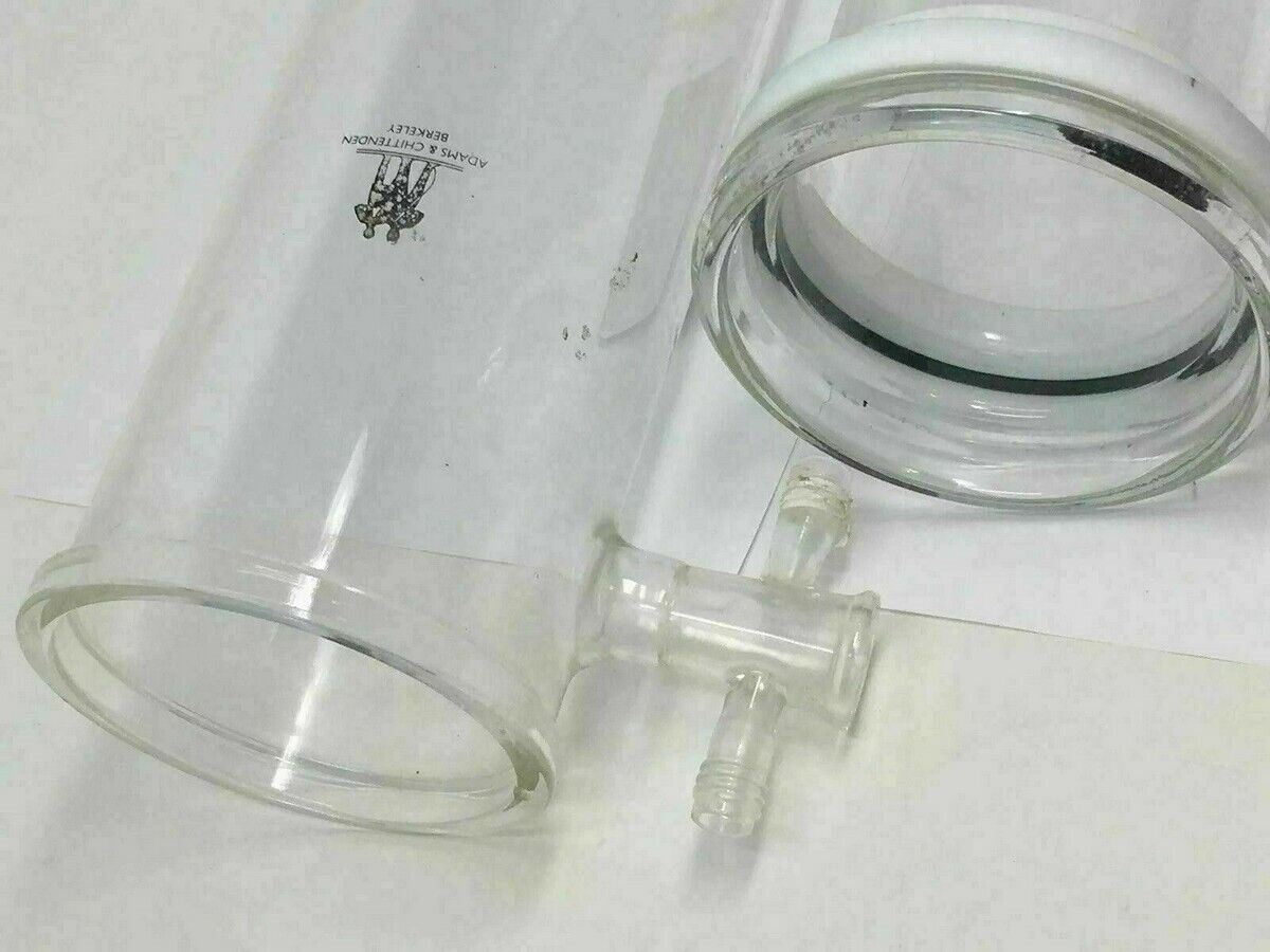 2 Piece ADAMS & CHITTENDEN Rotary Evaporator Glass Condenser for Buchi Rotavapor