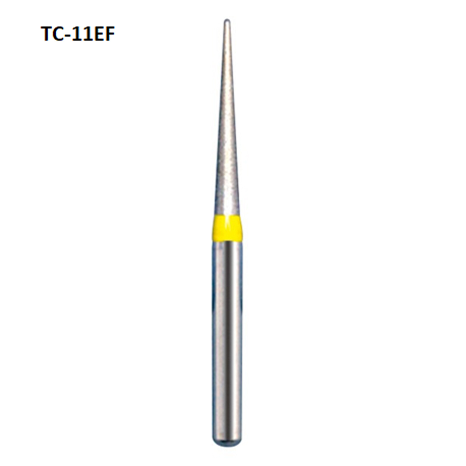 10Pcs Dental Diamond Burs FG Needle Taper TC-11EF Super Fine Grit High Speed Bur