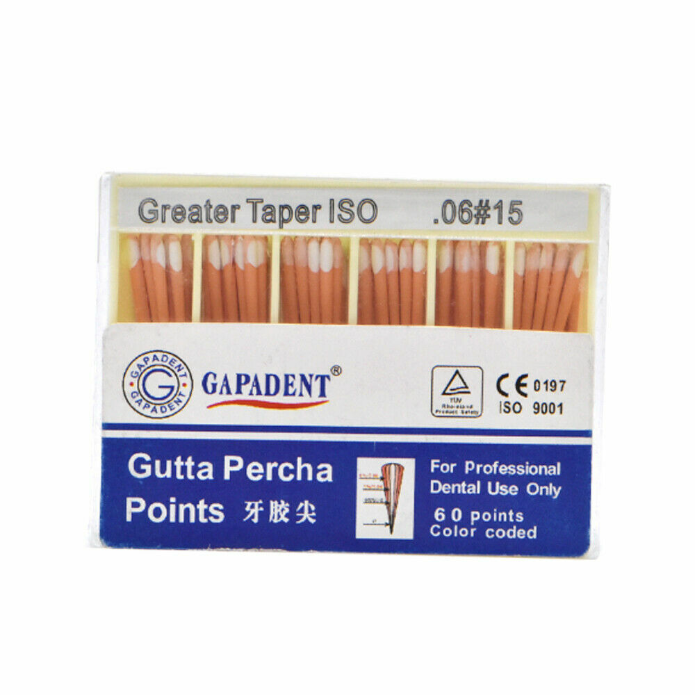 Dental GAPADENT 0.06 Taper Gutta Percha Points Endodontics #15/20/25/30/35/15-40