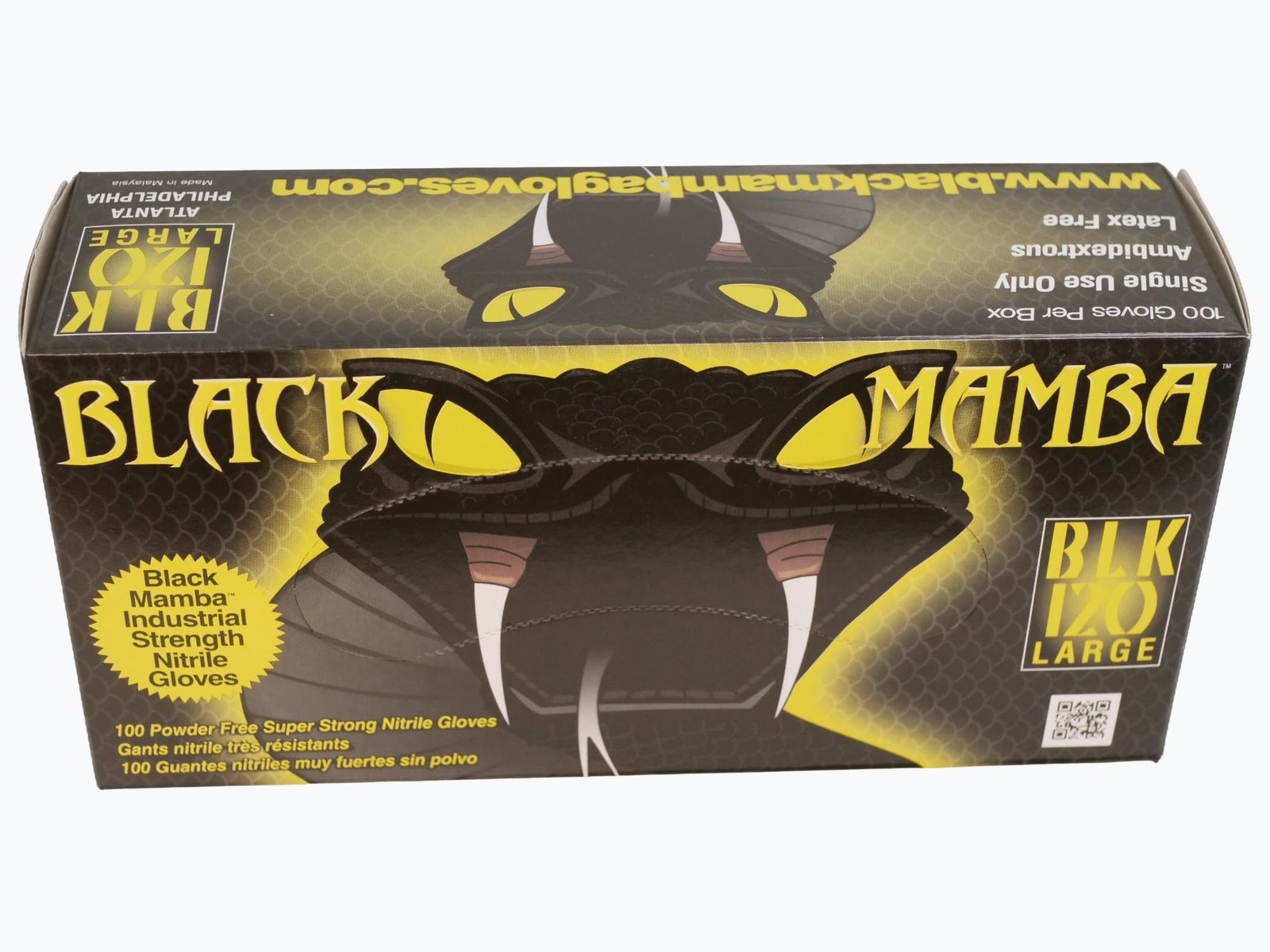 Black Mamba Nitrile Gloves 100 Count Large