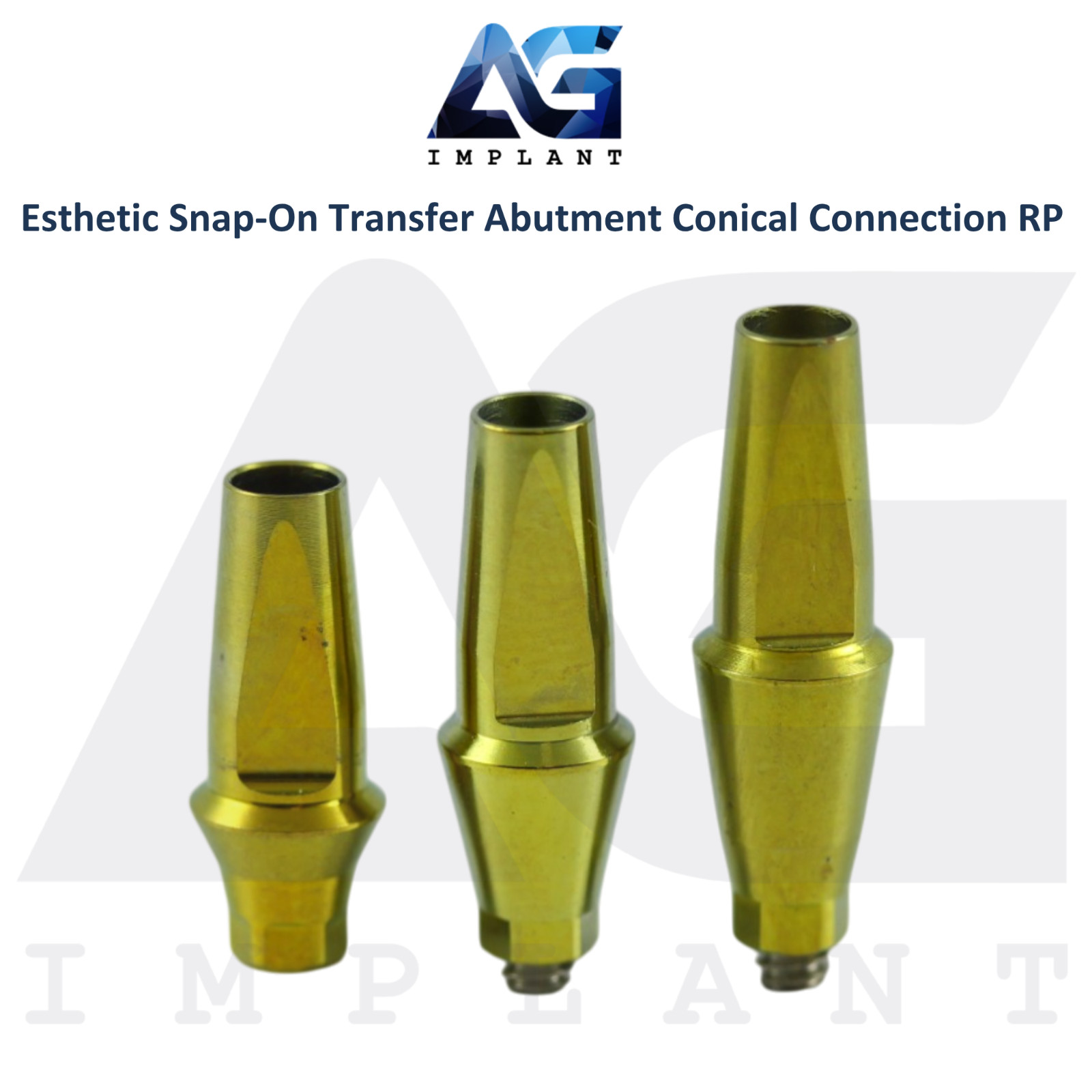 10 Dental Titanium Snap-On Transfer Prosthetic Conical Hex System RP 2.65mm
