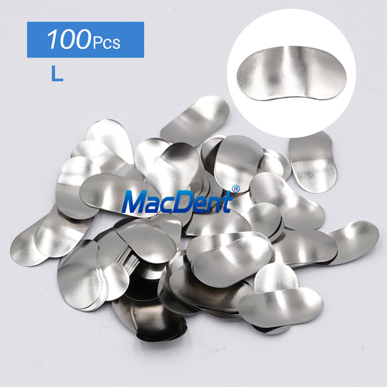 100×Dental Matrices Sectional Contoured Metal Soft Band Matrix Refill 50μm S/M/L