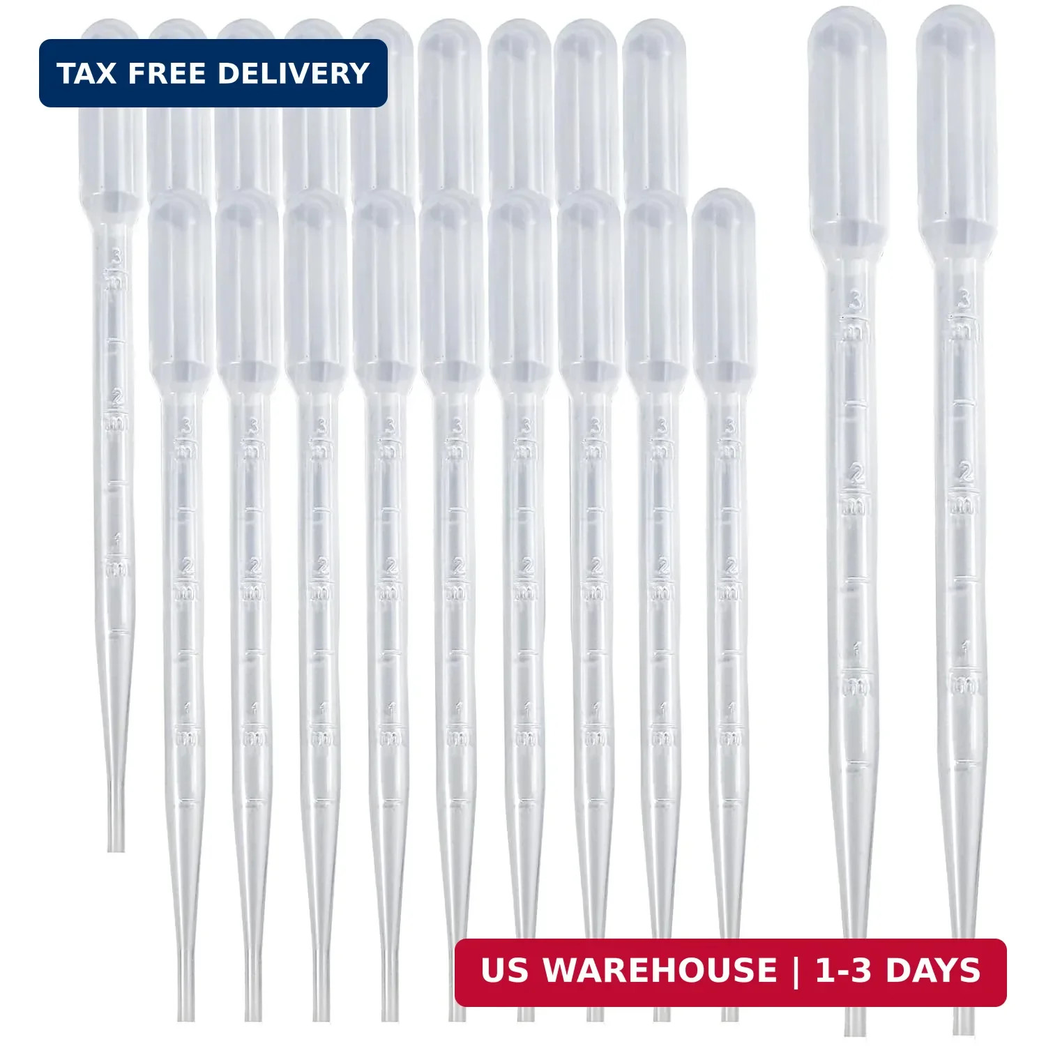 20 PCS 3ml Dropper Pipettes – Disposable for 3mL 20PCS