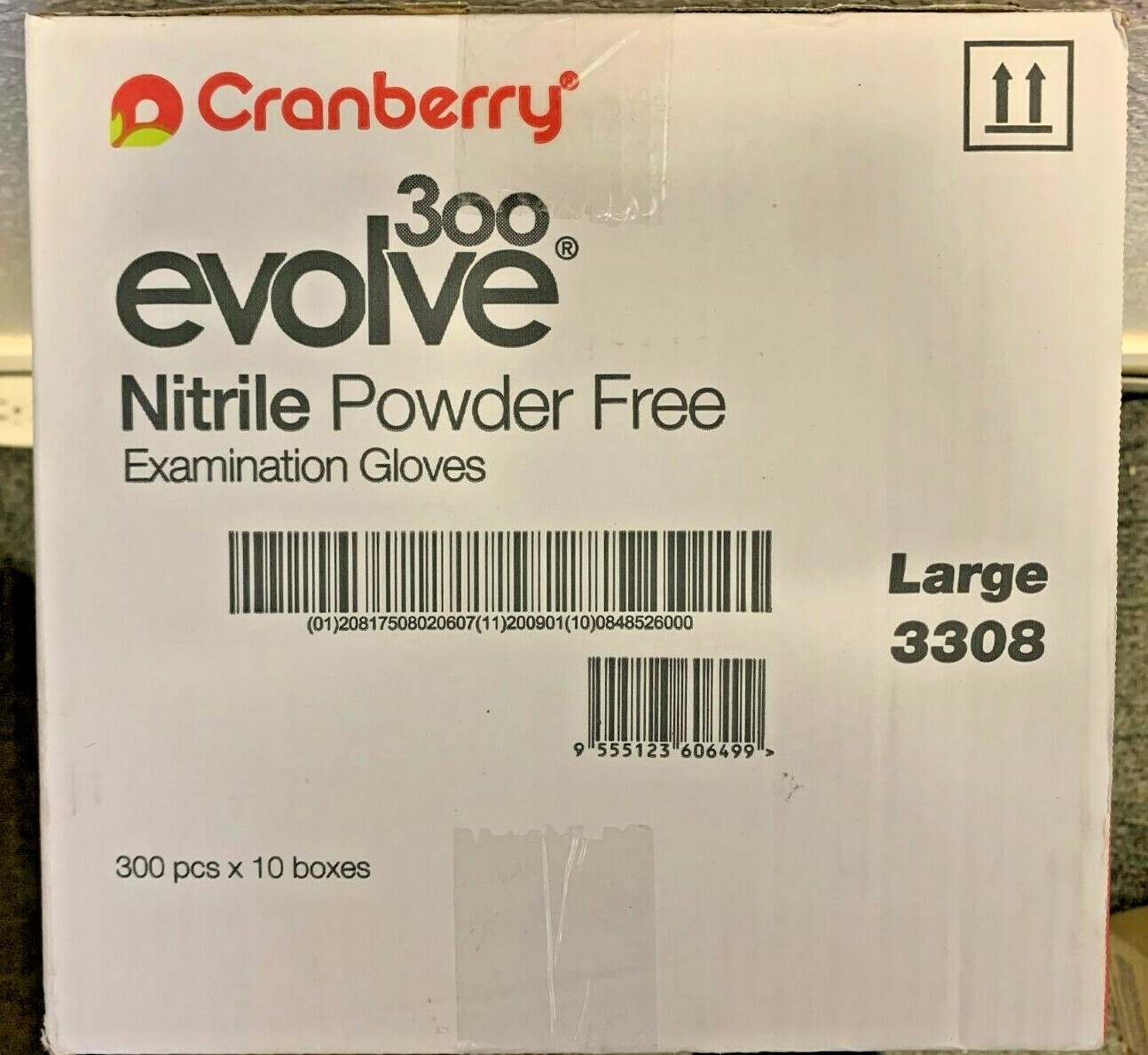 Cranberry Evolve Powder Free Nitrile Exam Gloves Blue 3,000 Gloves/Case, S/M/L