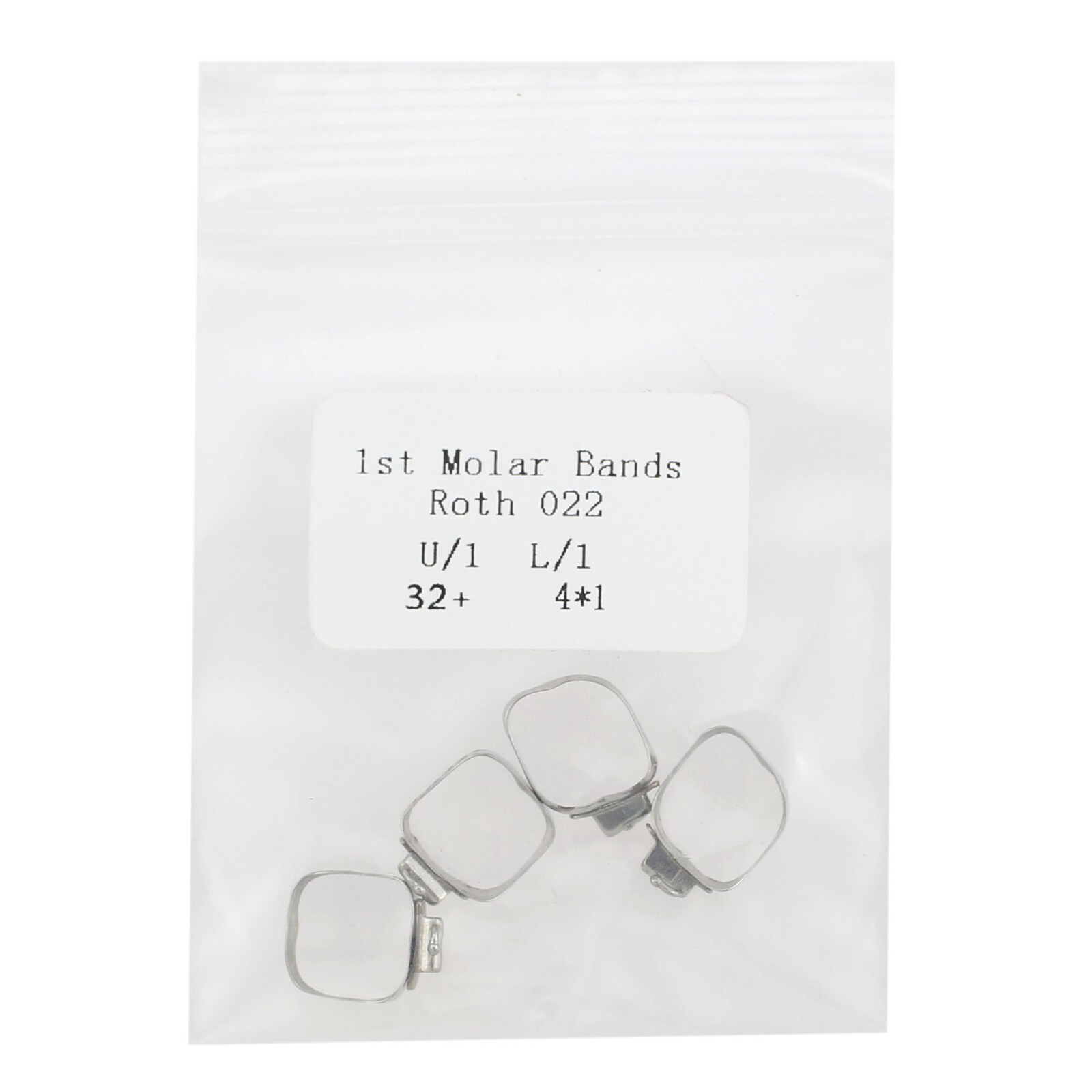 Dental Orthodontic Band Buccal Tube First Molar Band Roth 022 #32-#44 Pre-Welded