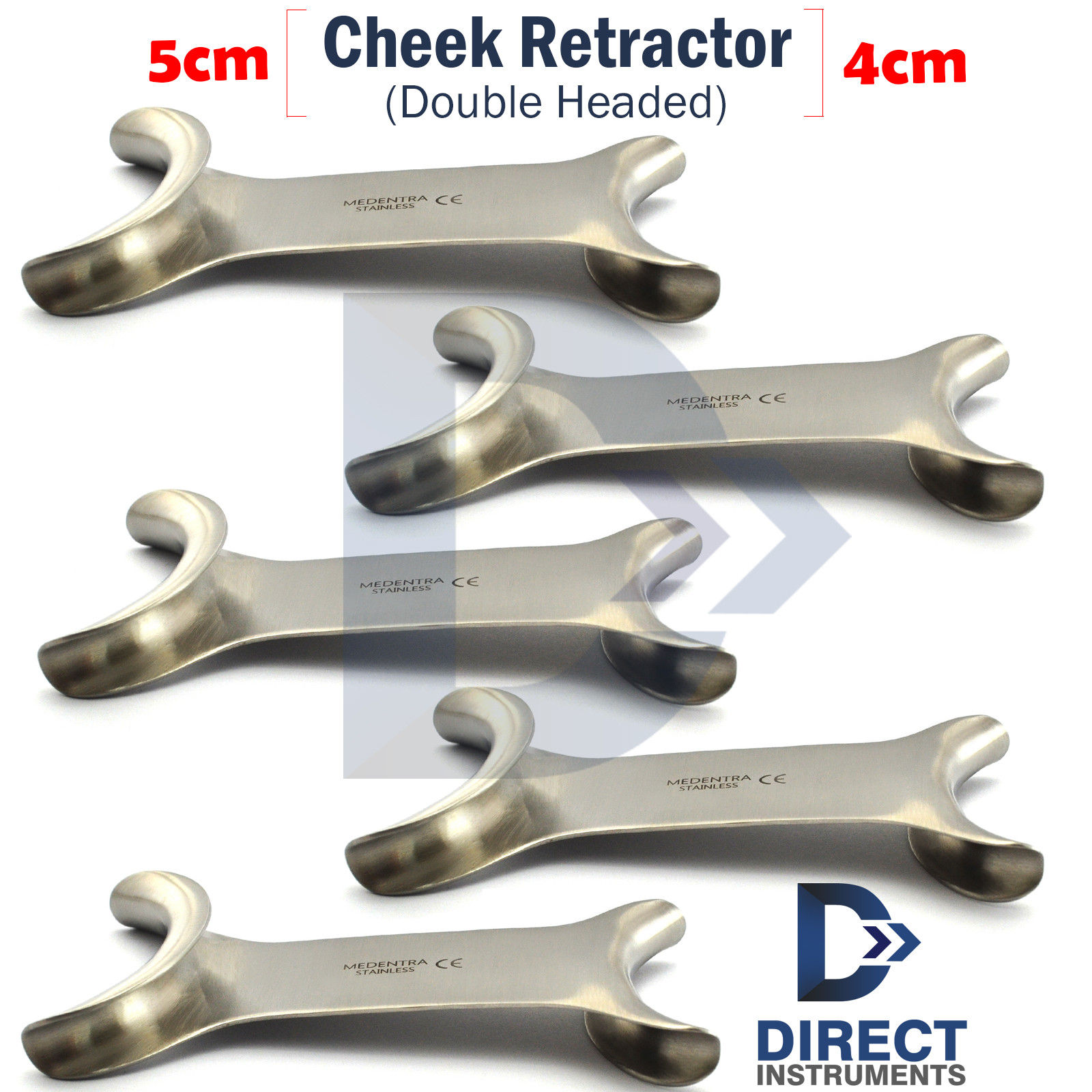 5 Pieces Intraoral Dental Mouth Opener Lip Tongue Cheek Retractors Double Ended
