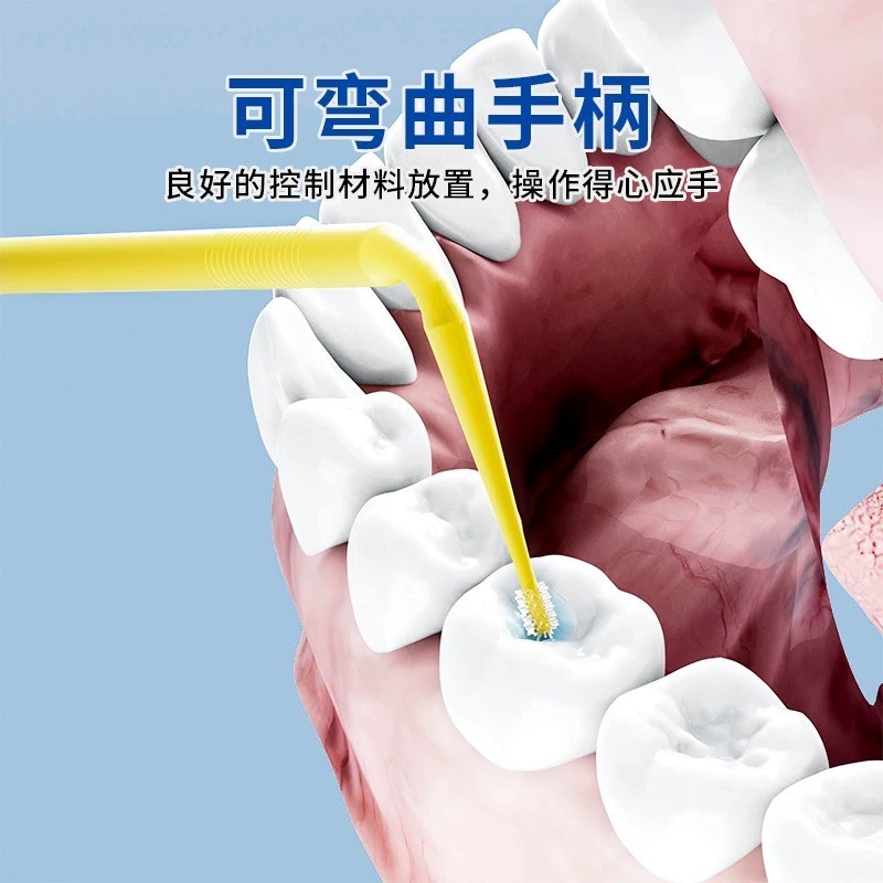 S M L Dental Disposable Silicone Micro Applicators Brushes Fiber-Free Microbrush