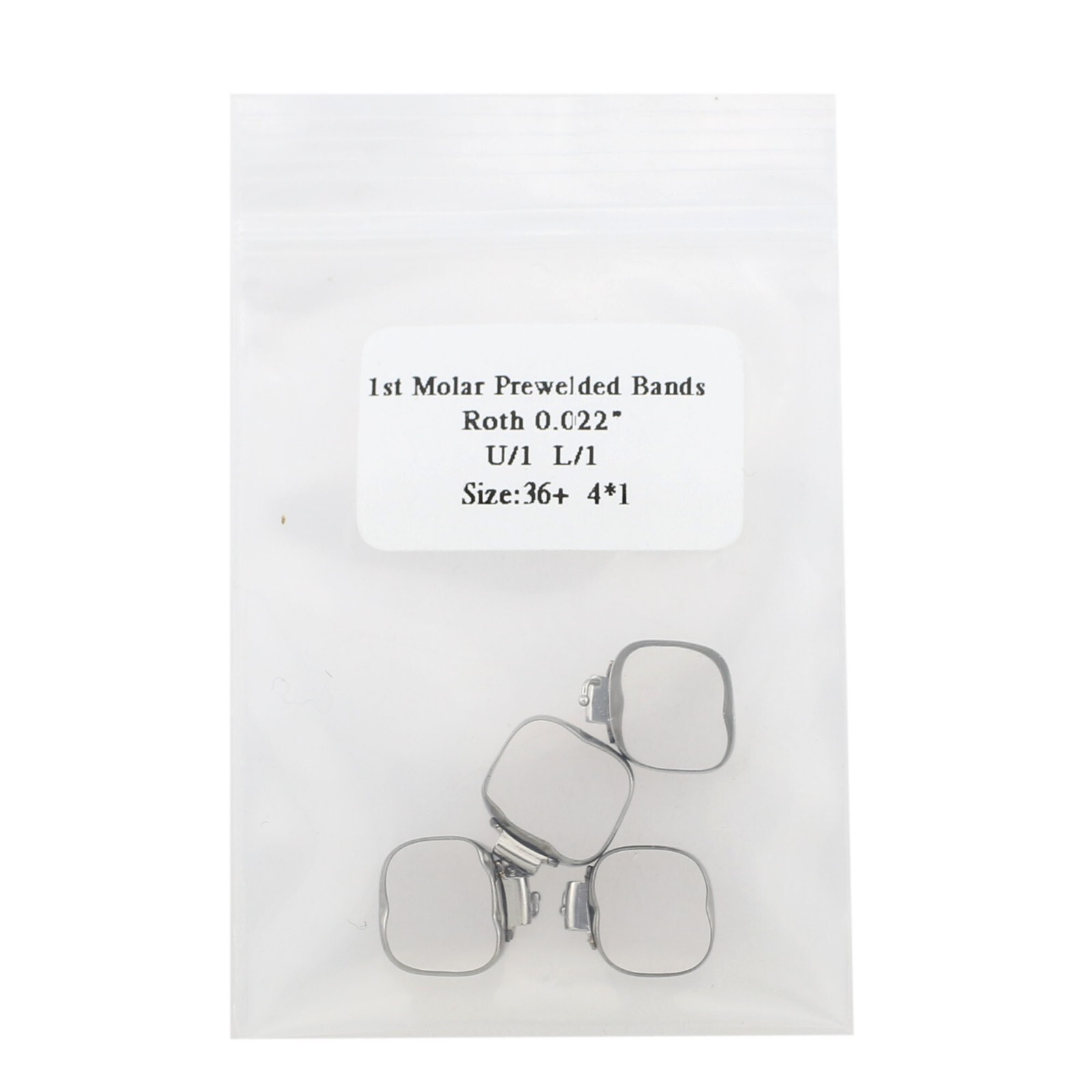 Dental Orthodontic Band Buccal Tube First Molar Band Roth 022 #32-#44 Pre-Welded