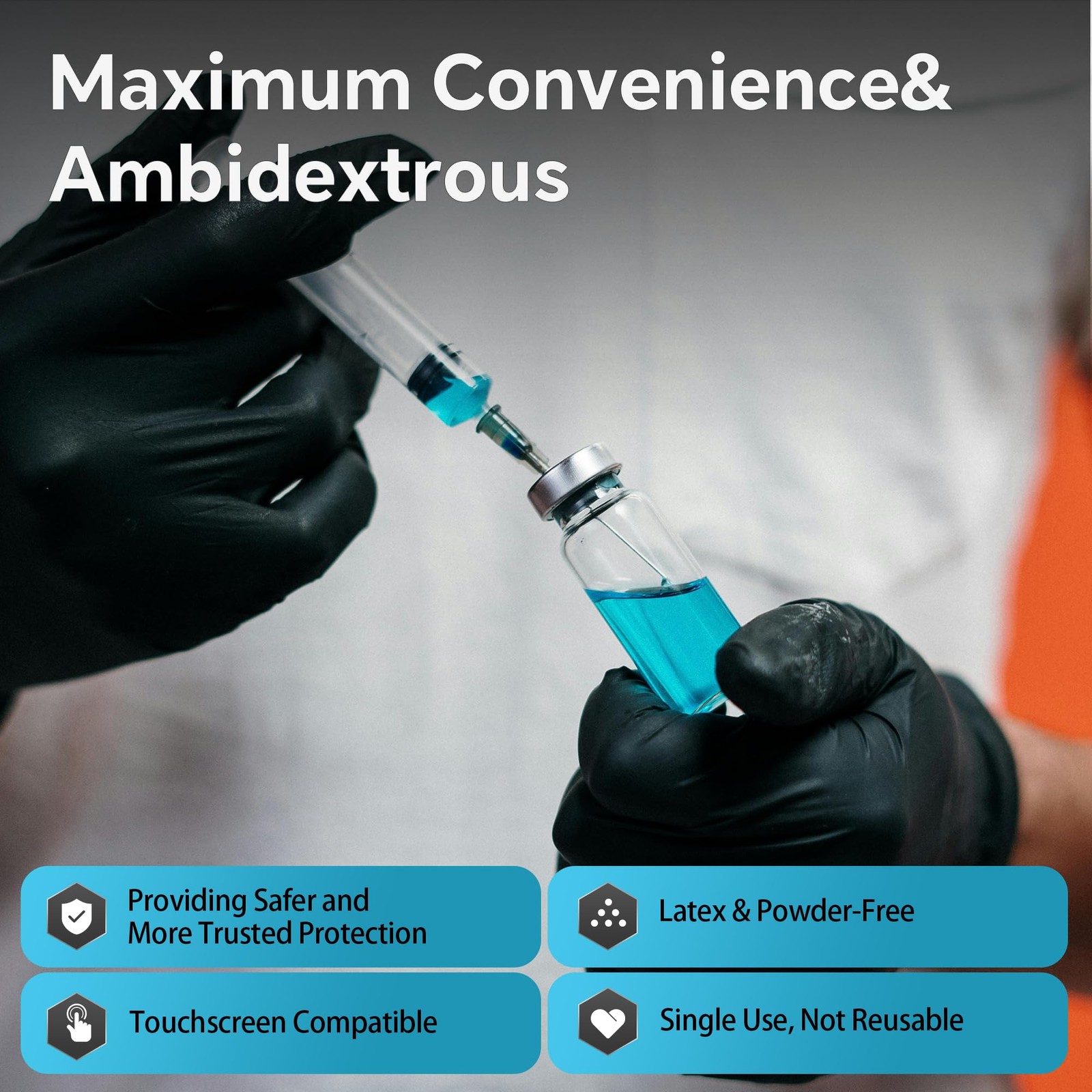 Nitrile Gloves Disposable Latex Rubber Cooking Black Gloves Nitrile Gloves Me…