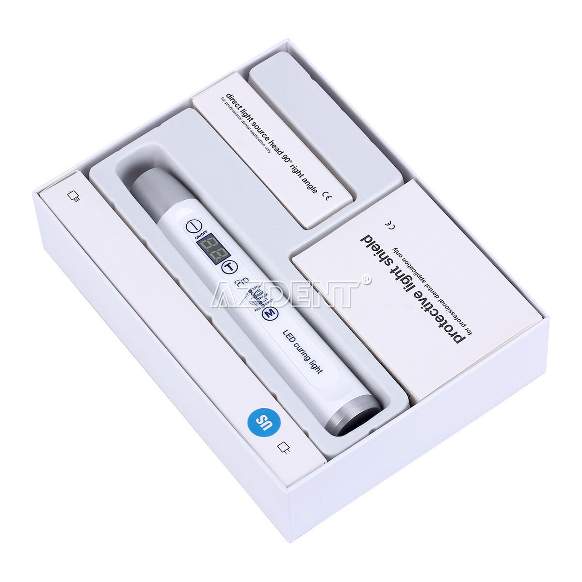 AZDENT Dental Cordless 1 Second Curing Light LED Curing Lamp 1800mw/cm²
