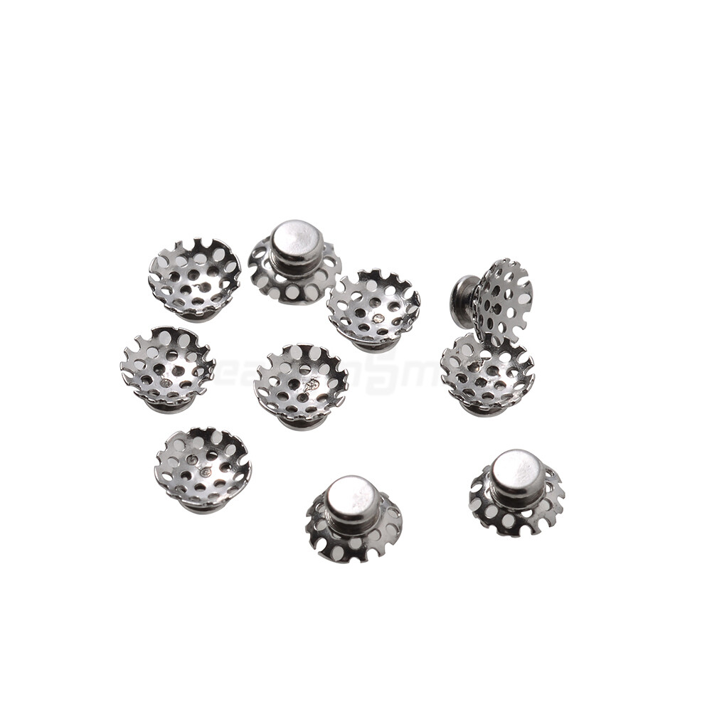 10Pcs Dental Lingual Buttons Bondable Round Mesh Base For Orthodontic Brackets