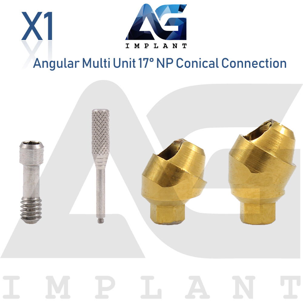 Angular Multi Unit Prosthetic System 17° Conical Connection NP With Screw 1.6mm