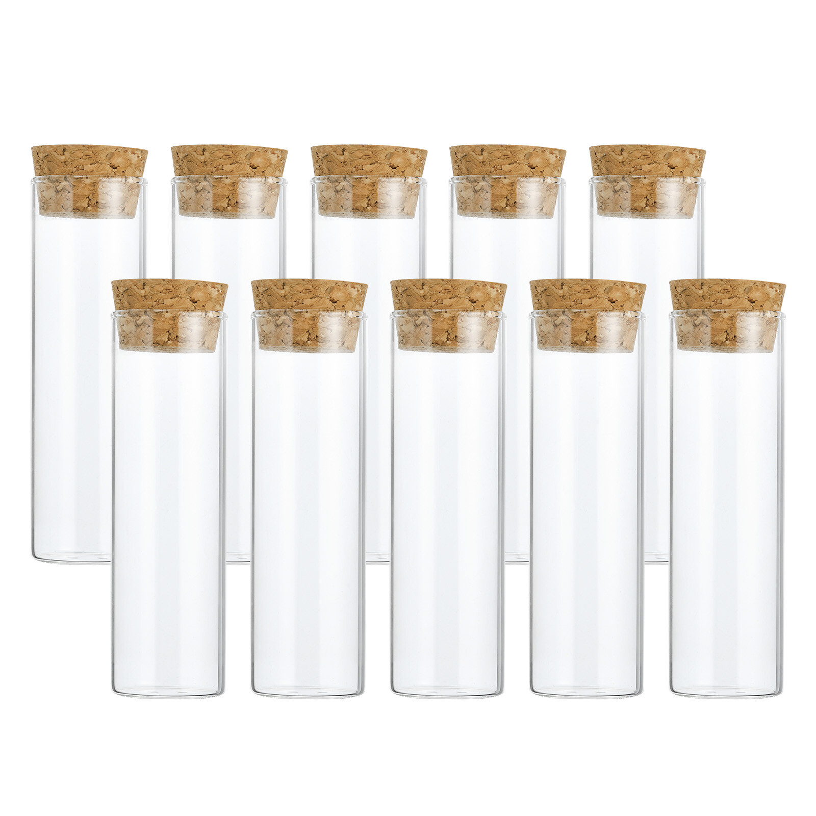 40ml Test Tubes, 10pcs 3.15×0.98in Glass Test Tube Containers with Cork Stopper
