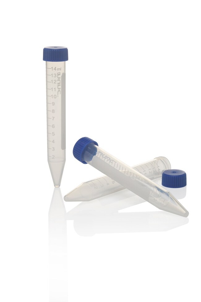 Nunc Conical Sterile Polypropylene Centrifuge Tubes 15mL Plastic Rack Screw Cap