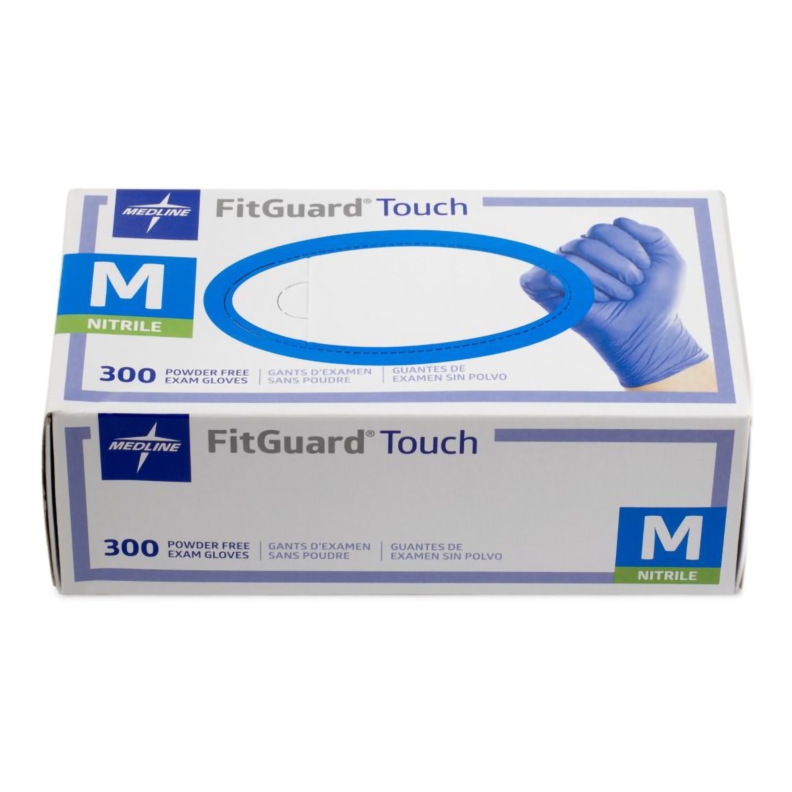 Medline FitGuard Touch Medium Disposable Exam Gloves – Box of 300 (FG3002H)
