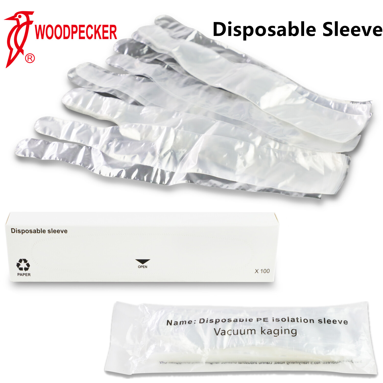 500PC Disposable PE Isolation Sleeve Clear Plastic Cover for Curing Light O-Star