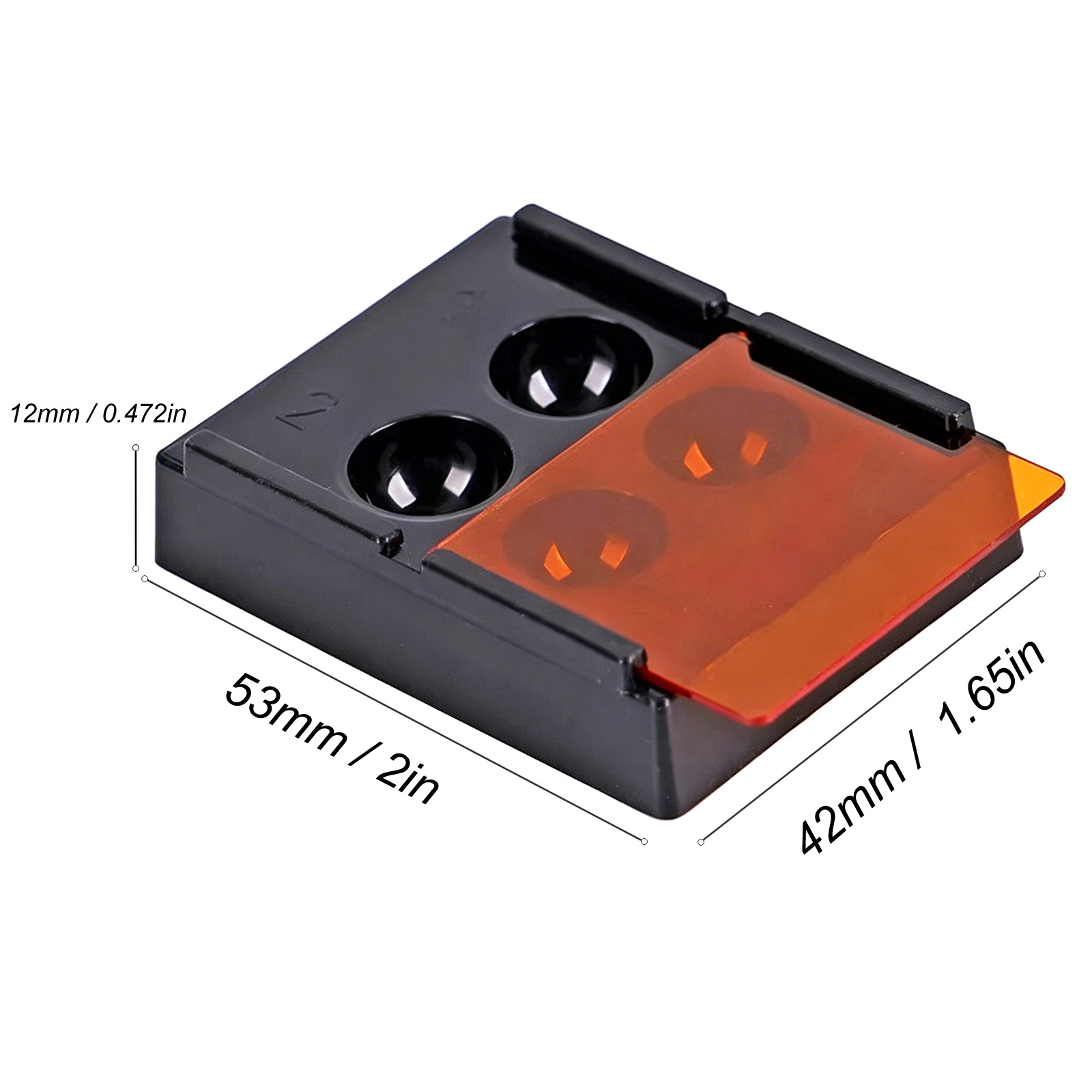 Dental 4/8 Holes Composite Resin Shading Light Mixing Wells Tray With Lid Box