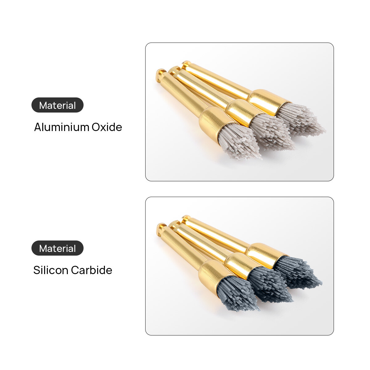 Dental Composite Polishing Brush Stain Removal Aluminium Oxide/Silicon Carbide