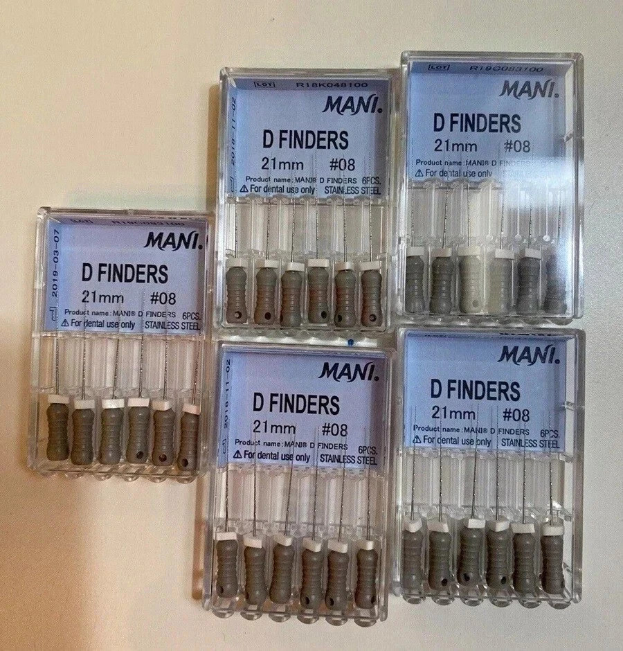 5 X Mani D Finders Endodontic Files for Calcified Canals Dental 6/pk 30Files