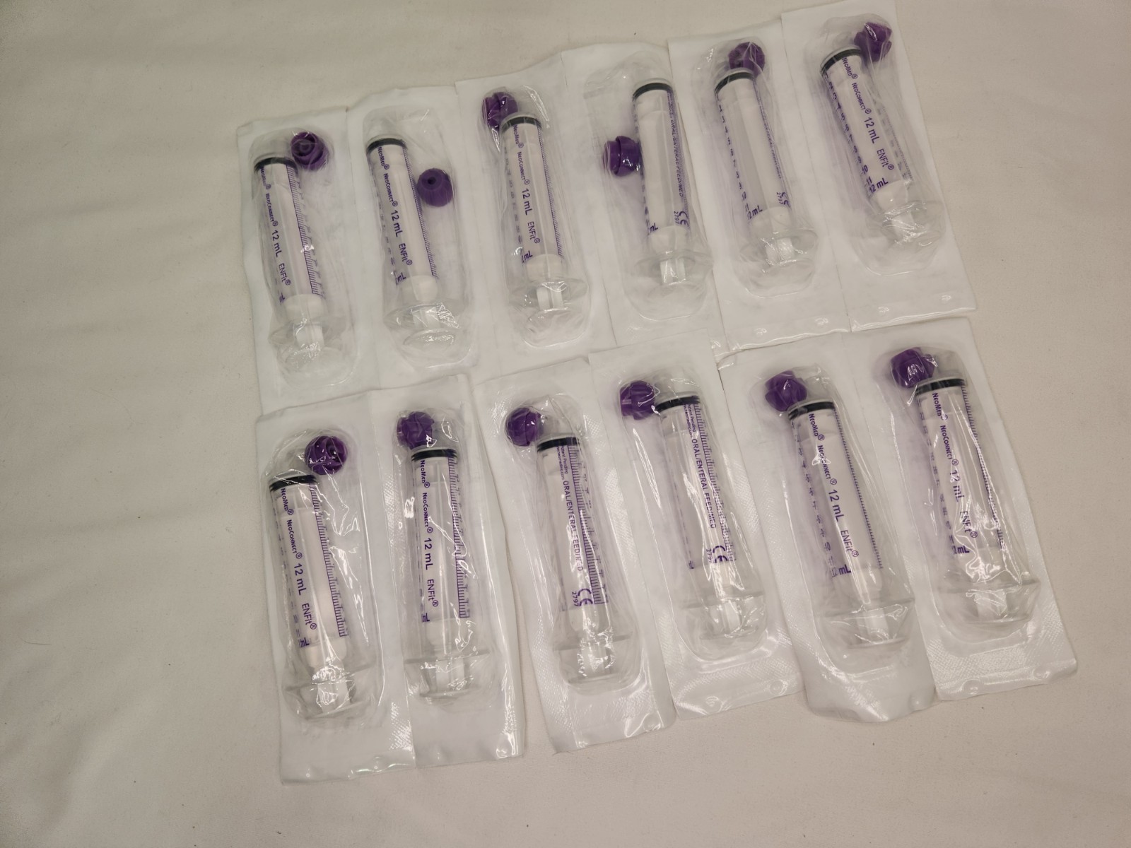 Lot of 26 – NeoMed Oral / Enteral Syringe W/ Enfit Connector – 12ml