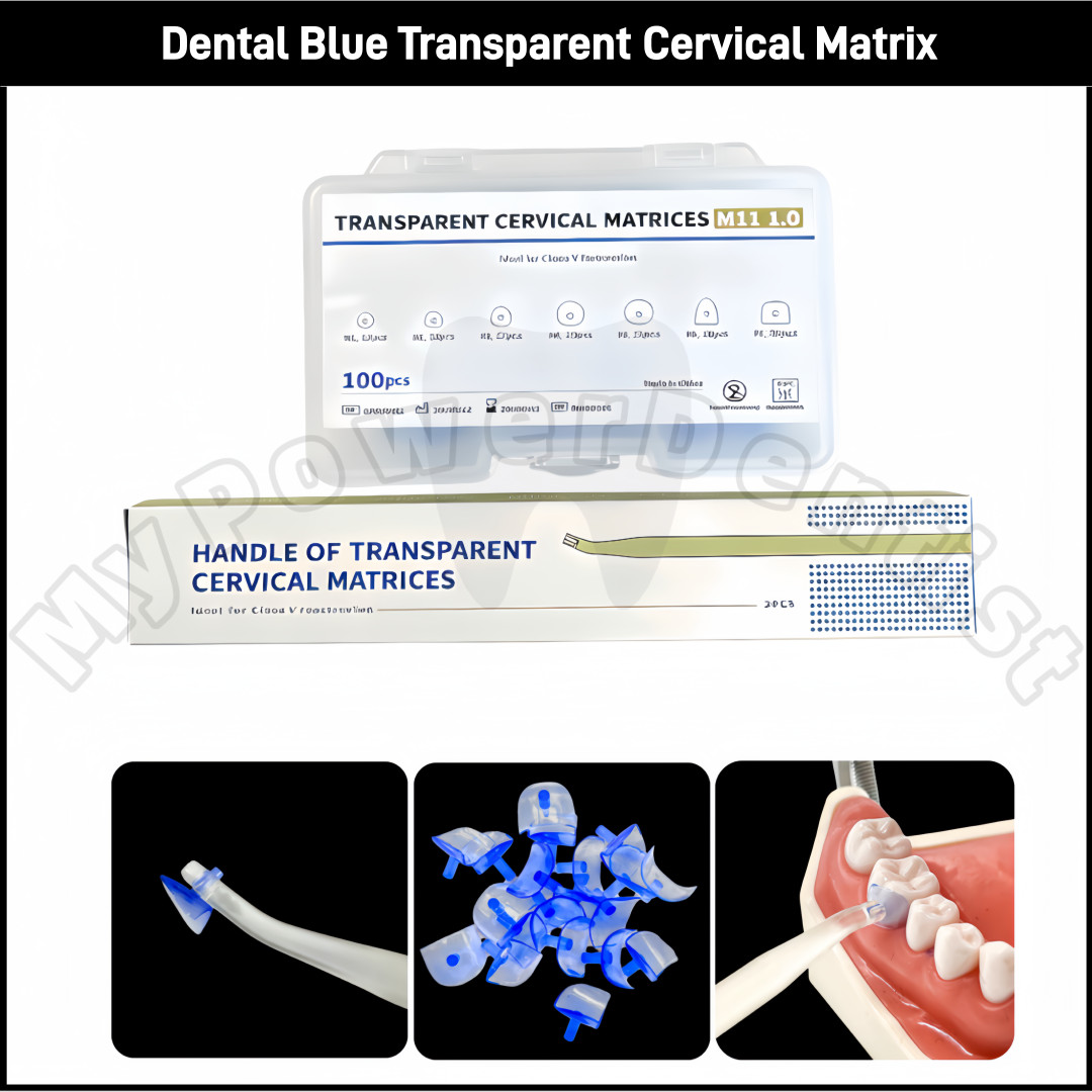 Blue Transparent Dental Cervical Matrix – Composite Gingival Retractor Matrices