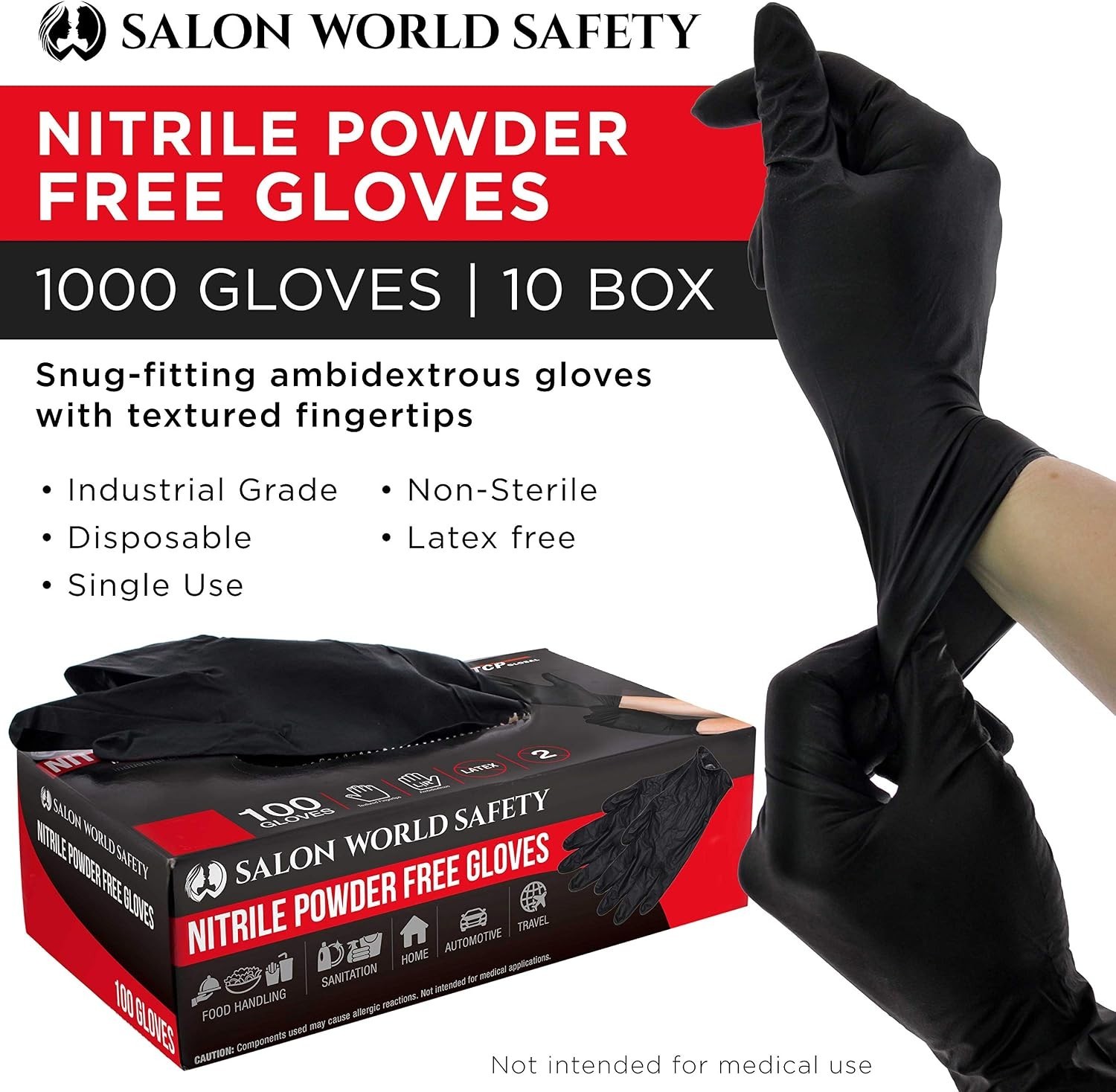Touchscreen Compatible Nitrile Gloves XL – Box of 100