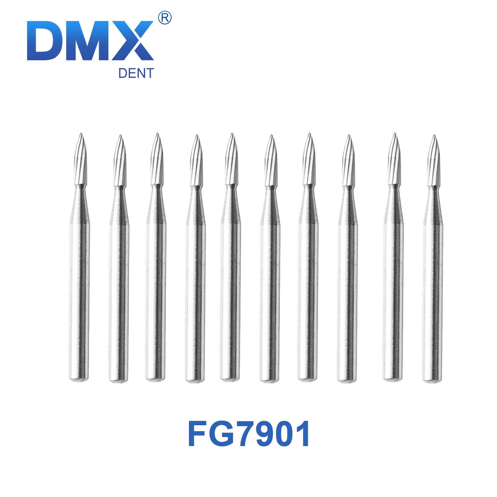 Dental Tungsten Carbide Burs Trimming & Finishing Flame FG 7901/7902/7406/7408