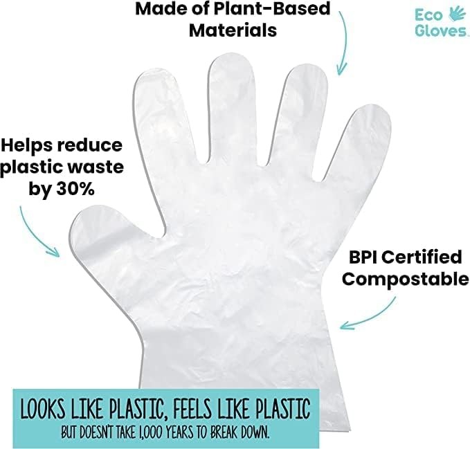 Plantbased Compostable Ecofriendly Gloves For Food Prep Cleaning