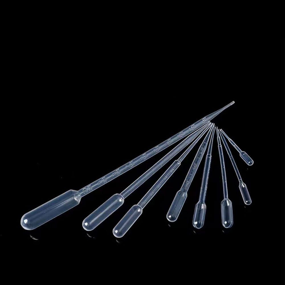 100/200Pcs Transparent Plastic Disposable Transfer Oils Pipettes Eye Dropper