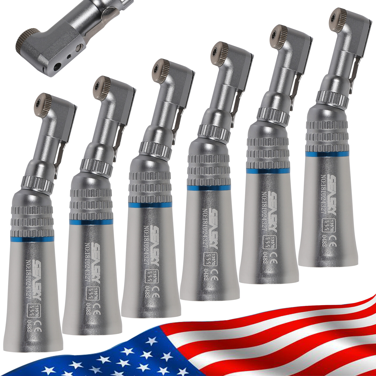 5X SEASKY Dental NSK Style Contra Angle Slow Low Speed Handpiece Latch E-type OR