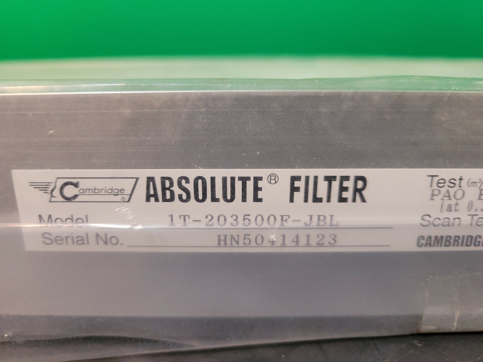 CAMBRIDGE ABSOLUTE Hepa Filter IT-203500F-JBL ☆ 99.993 PAO Efficiency