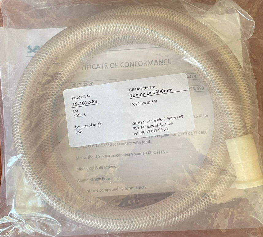 GE Healthcare 18-1012-63 Tubing, 1400mm, TC25mm, ID 3/8