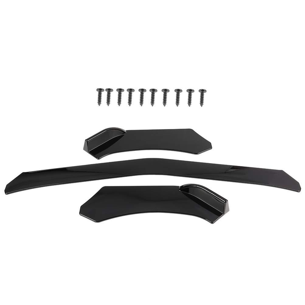 3pcs Universal Front Lip Splitter Bumper Adjustable Spoiler ABS for Most Cars