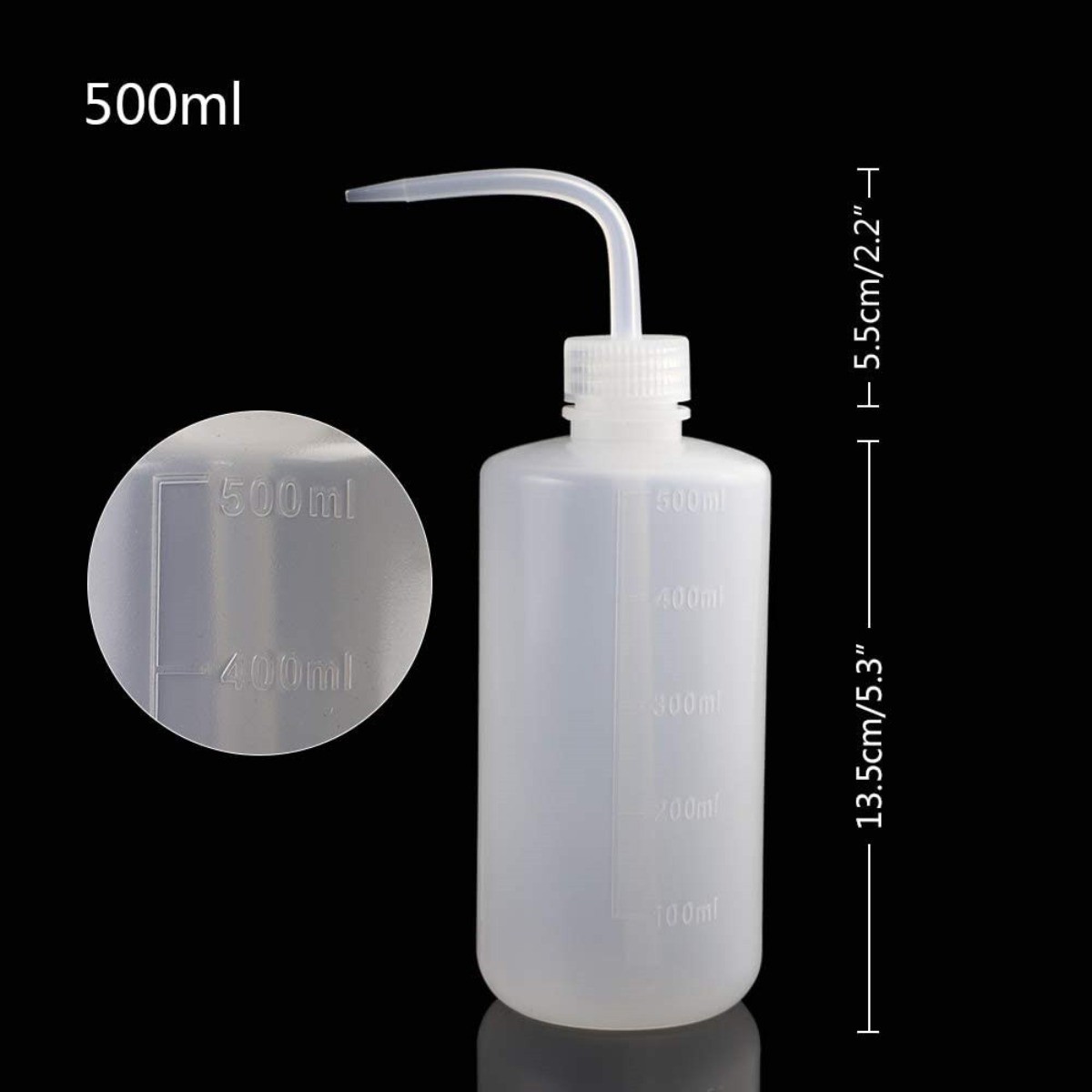 Plastic Safety Wash Bottle/Lab Squeeze Bottle 500ml-LDPE Squirt Bottle 6pcs/set